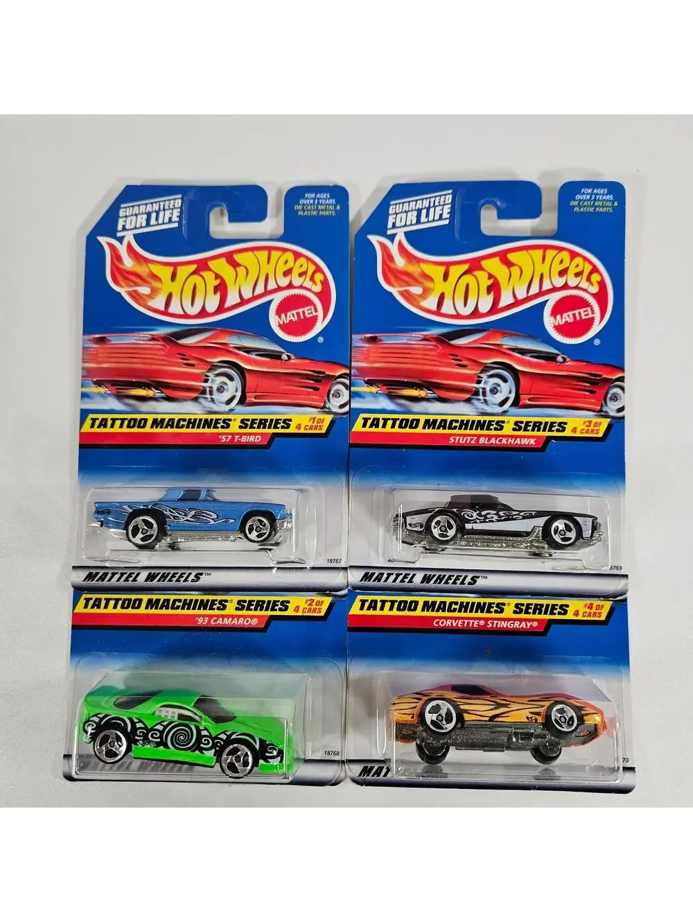 Hot Wheels 1999 Tattoo Machines Complete 4/4 1:64 NIP